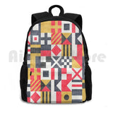 Vintage Outdoor Hiking Backpack Maritime Flags