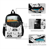 Polygonal Raccoon Hiking Backpack Waterproof