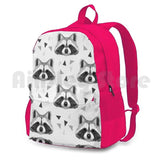 Polygonal Raccoon Hiking Backpack Waterproof