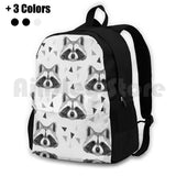 Polygonal Raccoon Hiking Backpack Waterproof