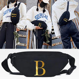 Women's Letter D Print Waist Bag Crossbody Shoulder Pack