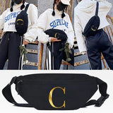 Women's Letter D Print Waist Bag Crossbody Shoulder Pack