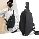 Men Sling Chest Bag Single Shoulder Backpack Waterproof Nylon 3 Zipper Pocket