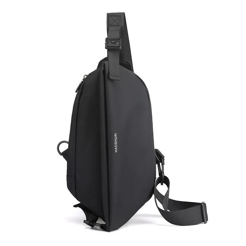 Men Sling Chest Bag Single Shoulder Backpack Waterproof Nylon 3 Zipper Pocket