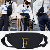 F Print Waist Bag Chest Bag Handbag Unisex Crossbody Shoulder Bag