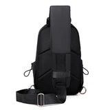 Men Canvas Chest Bag Messenger Bag Crossbody Bag Casual Single Anti Theft