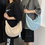 Unisex Dumpling Shaped Crossbody Bag Nylon Messenger Handbag