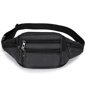Men's Leather Crossbody Bags Waterproof Travel Anti-theft Waist Bag