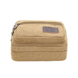 Men's Waist Bag Durable Waist Packs Belt Messager Shoulder Bags Vintage Canvas