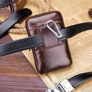 Men's Leather Cigarette Waist Bag Fanny Pack