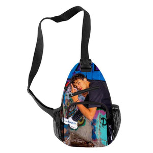 Harajuku 3D Print Chest Bag Waterproof Streetwear Crossbody Bag