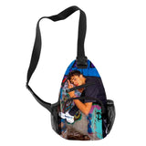 Harajuku 3D Print Chest Bag Waterproof Streetwear Crossbody Bag