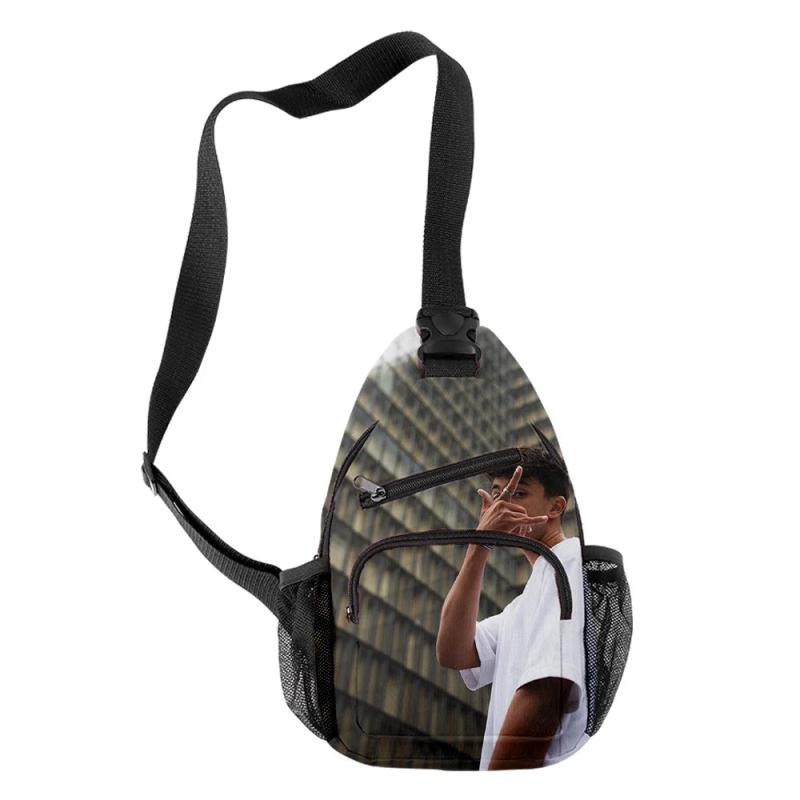 Harajuku 3D Print Chest Bag Waterproof Streetwear Crossbody Bag