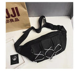 Large Waist Bag Fanny Pack Streetwear Canvas Belt Bags Chest Packs Hip Hop Pack