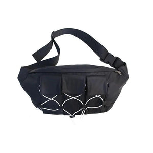 Large Waist Bag Fanny Pack Streetwear Canvas Belt Bags Chest Packs Hip Hop Pack