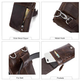 Leather Waist Packs Pack Belt Bag Phone Pouch Bags Travel Waist Pack Male Waist