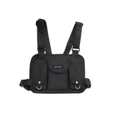 Men Crossbody Bag Chest Rig Tactical Vest Hip Hop Functional Chest Bag