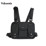 Men Crossbody Bag Chest Rig Tactical Vest Hip Hop Functional Chest Bag