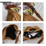 Casual Solid Fanny pack Waist Bag Large capacity Unisex Crossbody Chest Bags