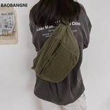 Casual Solid Fanny pack Waist Bag Large capacity Unisex Crossbody Chest Bags