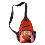 3D Print Red Crossbody Chest Bag Waterproof Boys/Girls Travel Shoulder Bag