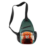 3D Print Red Crossbody Chest Bag Waterproof Boys/Girls Travel Shoulder Bag