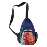 3D Print Red Crossbody Chest Bag Waterproof Boys/Girls Travel Shoulder Bag