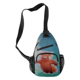 3D Print Red Crossbody Chest Bag Waterproof Boys/Girls Travel Shoulder Bag