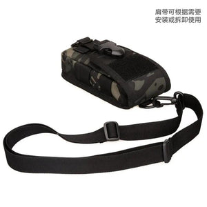 Tactical Phone Bag 5.8 Inch Mini Shoulder Molle Outdoor Camo Belt Pack