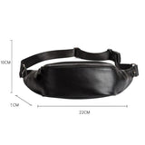 PU Leather Men Belt Bag Waterproof Crossbody Chest Bag