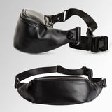 PU Leather Men Belt Bag Waterproof Crossbody Chest Bag