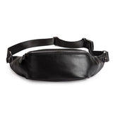 PU Leather Men Belt Bag Waterproof Crossbody Chest Bag
