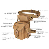 Men's Camo Drop Leg Bag Utility Waist Belt Pack