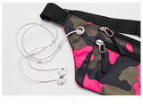 Dark Grain Camo Bum Bag Canvas Fanny Pack