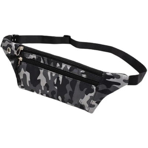 Dark Grain Camo Bum Bag Canvas Fanny Pack