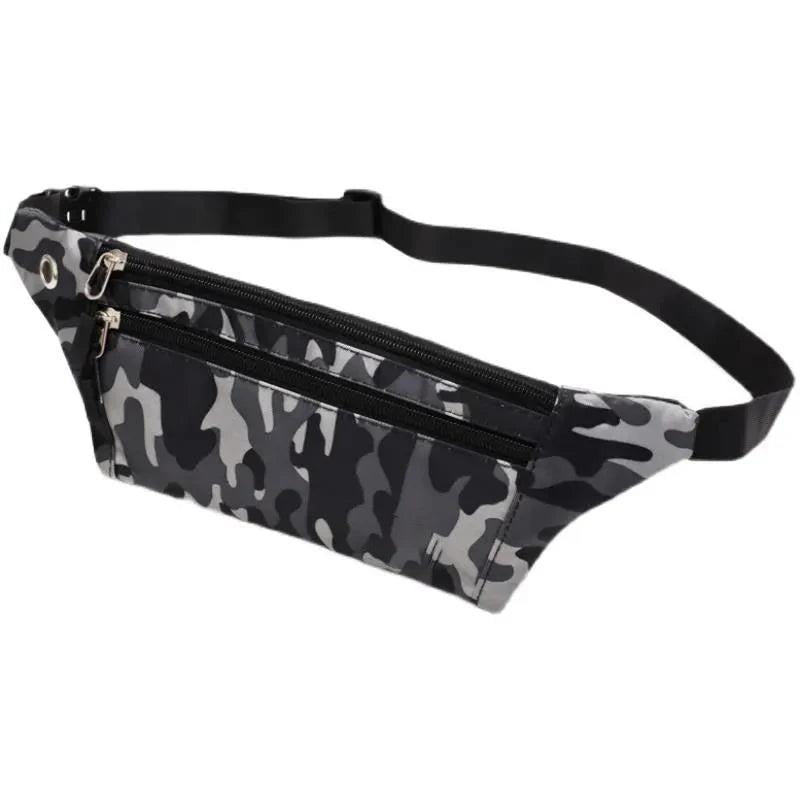 Dark Grain Camo Bum Bag Canvas Fanny Pack