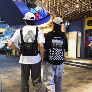 Men Multicolor Chest Rig Functional Tactical Cross Waist Bag