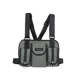 Men Multicolor Chest Rig Functional Tactical Cross Waist Bag