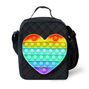 Colorful Push Bubble 3D Printed Picnic Bag Lunch Box