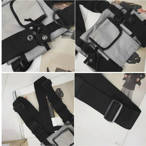 Unisex Couple Chest Bag Nylon Chest Rig Bag Vest Hip Hop Multifunctional