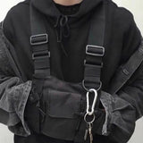 Unisex Couple Chest Bag Nylon Chest Rig Bag Vest Hip Hop Multifunctional