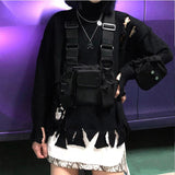 Unisex Couple Chest Bag Nylon Chest Rig Bag Vest Hip Hop Multifunctional