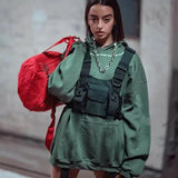 Unisex Couple Chest Bag Nylon Chest Rig Bag Vest Hip Hop Multifunctional