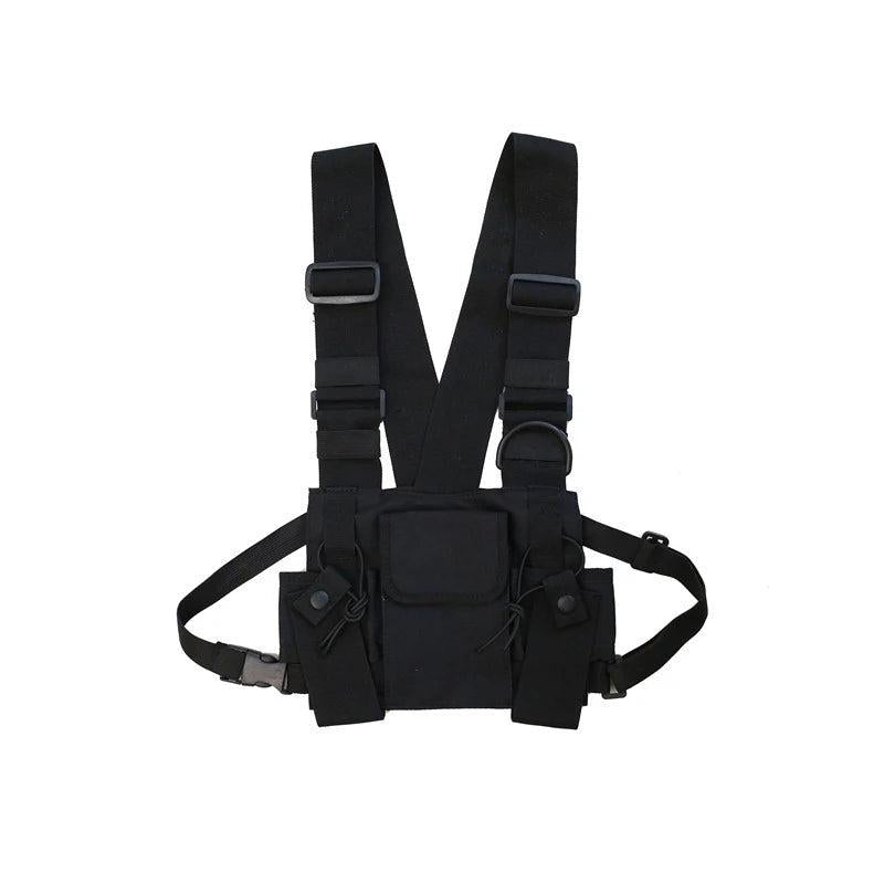 Unisex Couple Chest Bag Nylon Chest Rig Bag Vest Hip Hop Multifunctional
