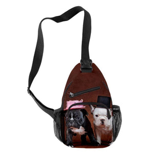 Harajuku French Bulldog 3D Print Chest Bag