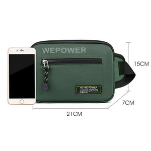Outdoor Casual Waist Bags Waterproof Nylon Fanny Pack Men Multilayer Phone Pouch