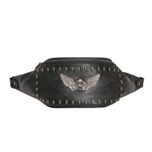 Men's Rivet Chest Bag Small Cross Body Waist Bag