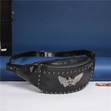 Men's Rivet Chest Bag Small Cross Body Waist Bag