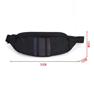 Reflective Chest Bag for Men Waist Bag Canvas Fanny Pack Male