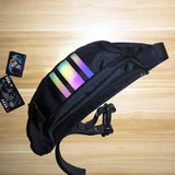 Reflective Chest Bag for Men Waist Bag Canvas Fanny Pack Male